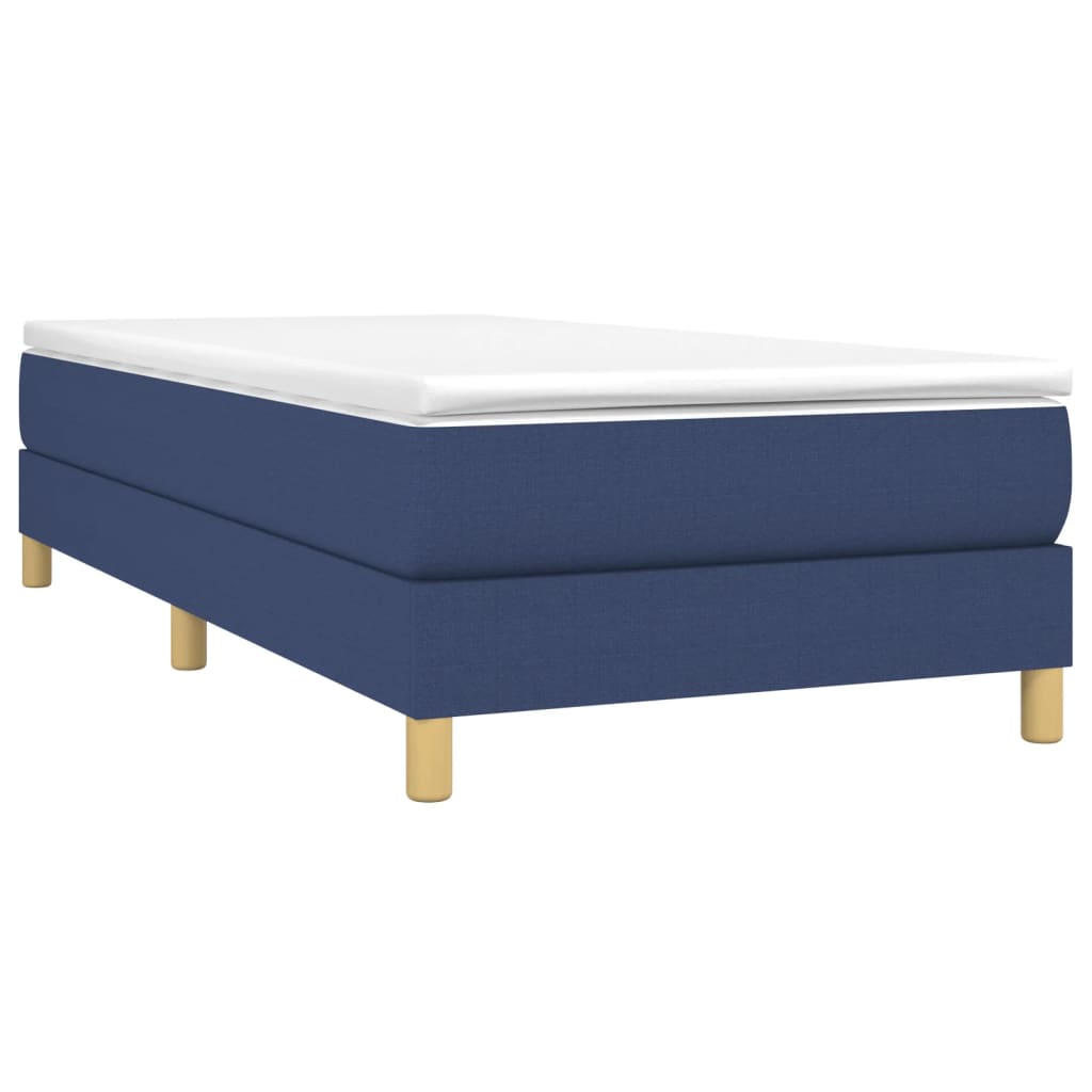 Boxspring sengeramme 100x200 cm stof blå