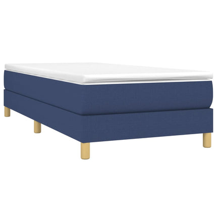 Boxspring sengeramme 100x200 cm stof blå