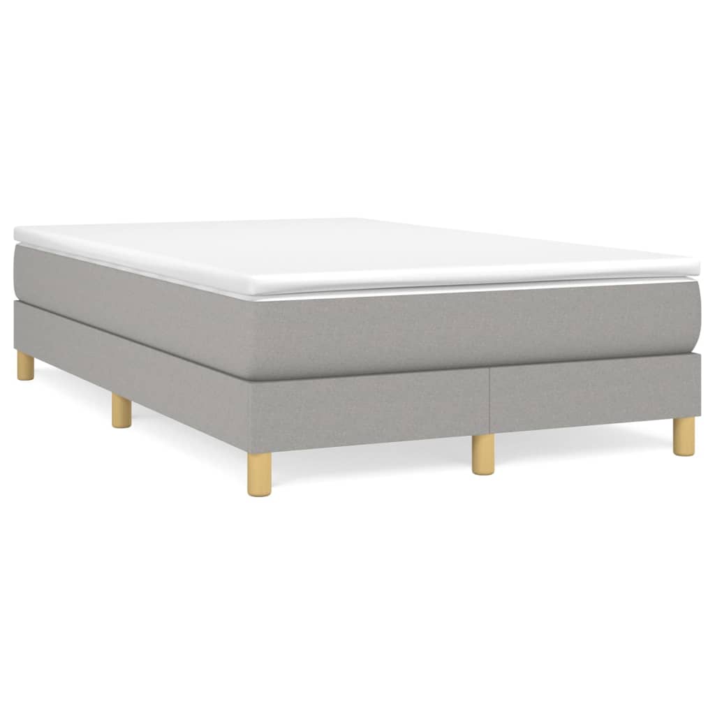 Boxspring sengeramme Lysegrå 120x200 cm Stof