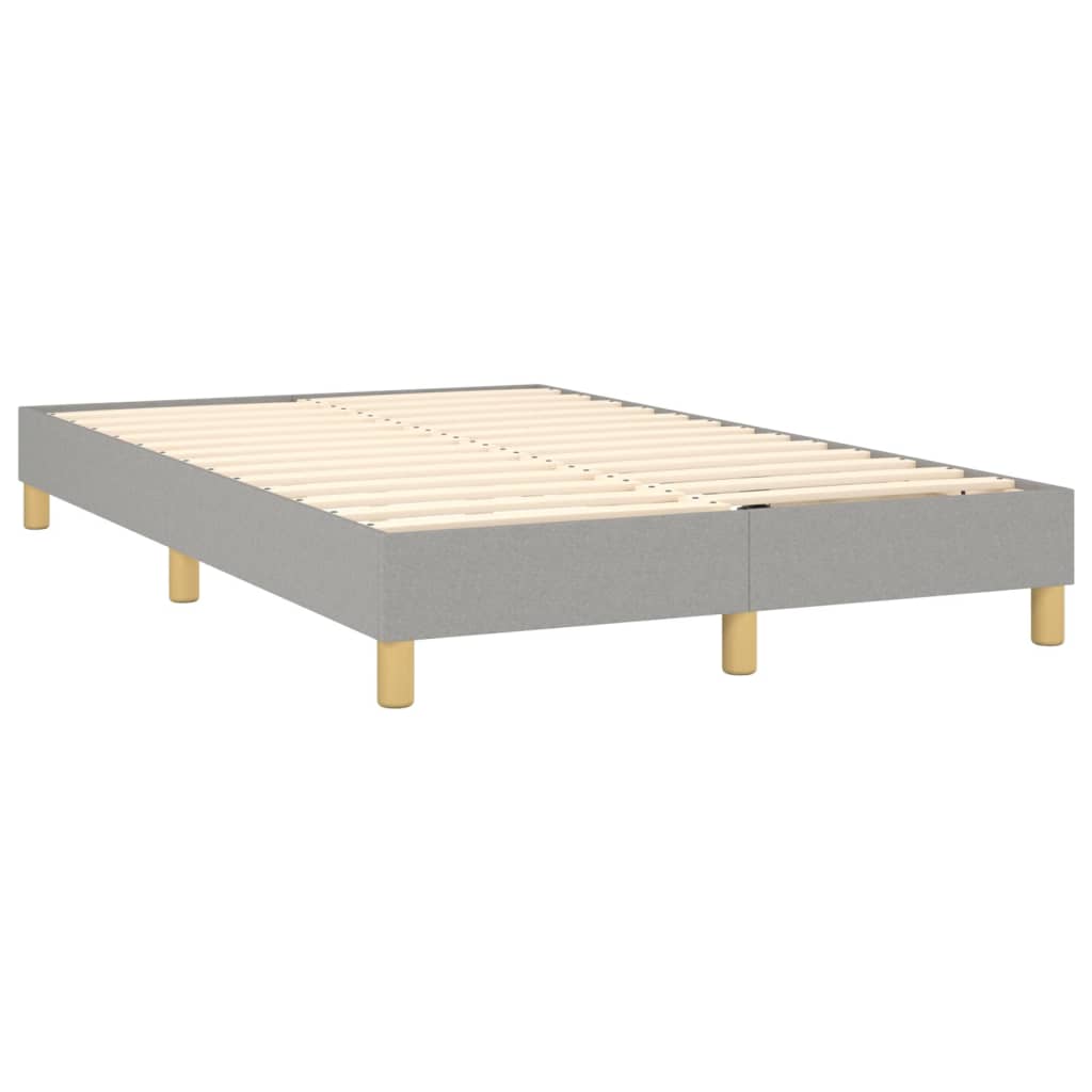 Boxspring sengeramme Lysegrå 120x200 cm Stof