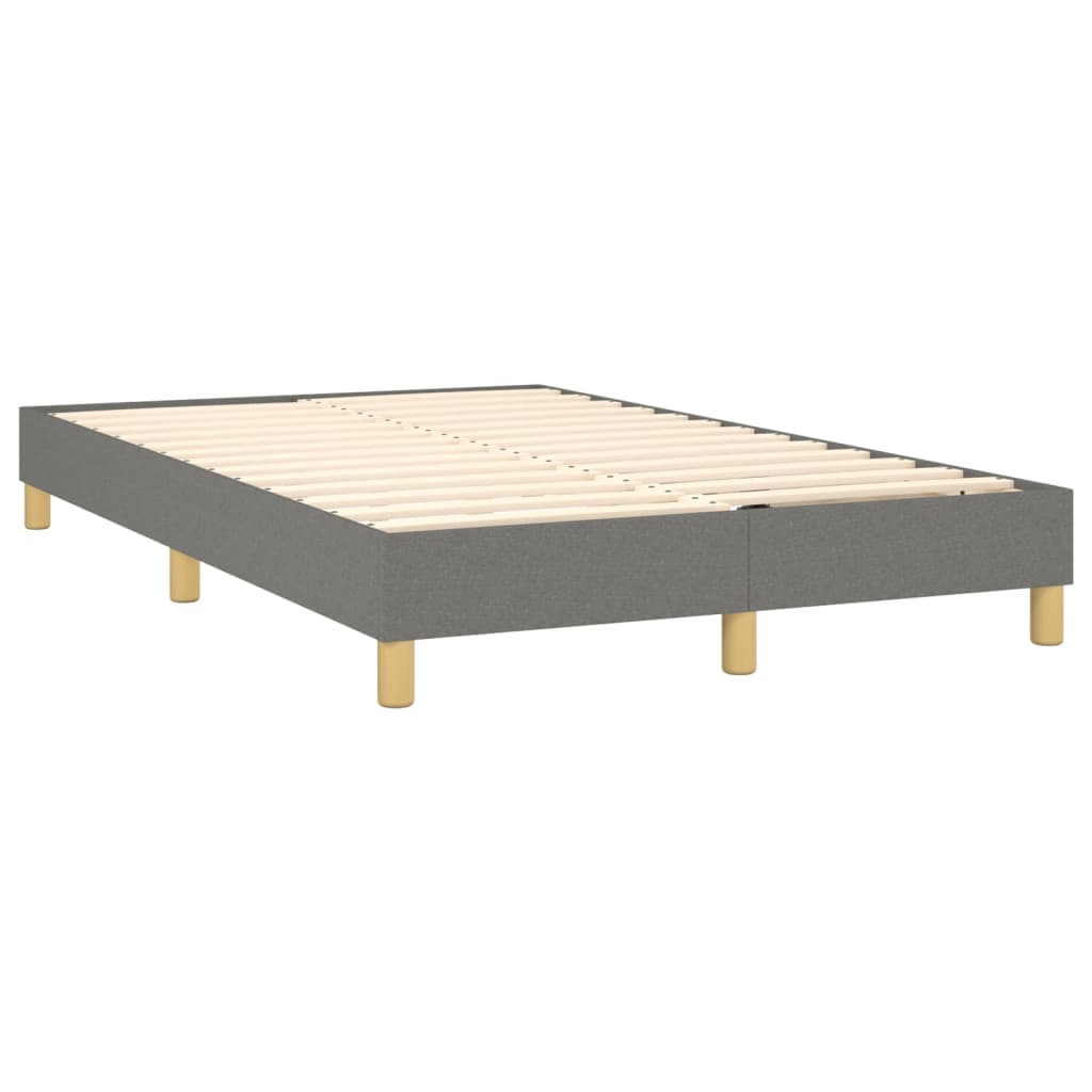 Boxspring sengeramme Mørkegrå 120x200 cm Stof