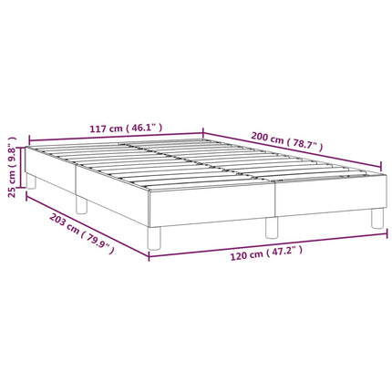 Boxspring sengeramme Sort 120x200 cm Stof