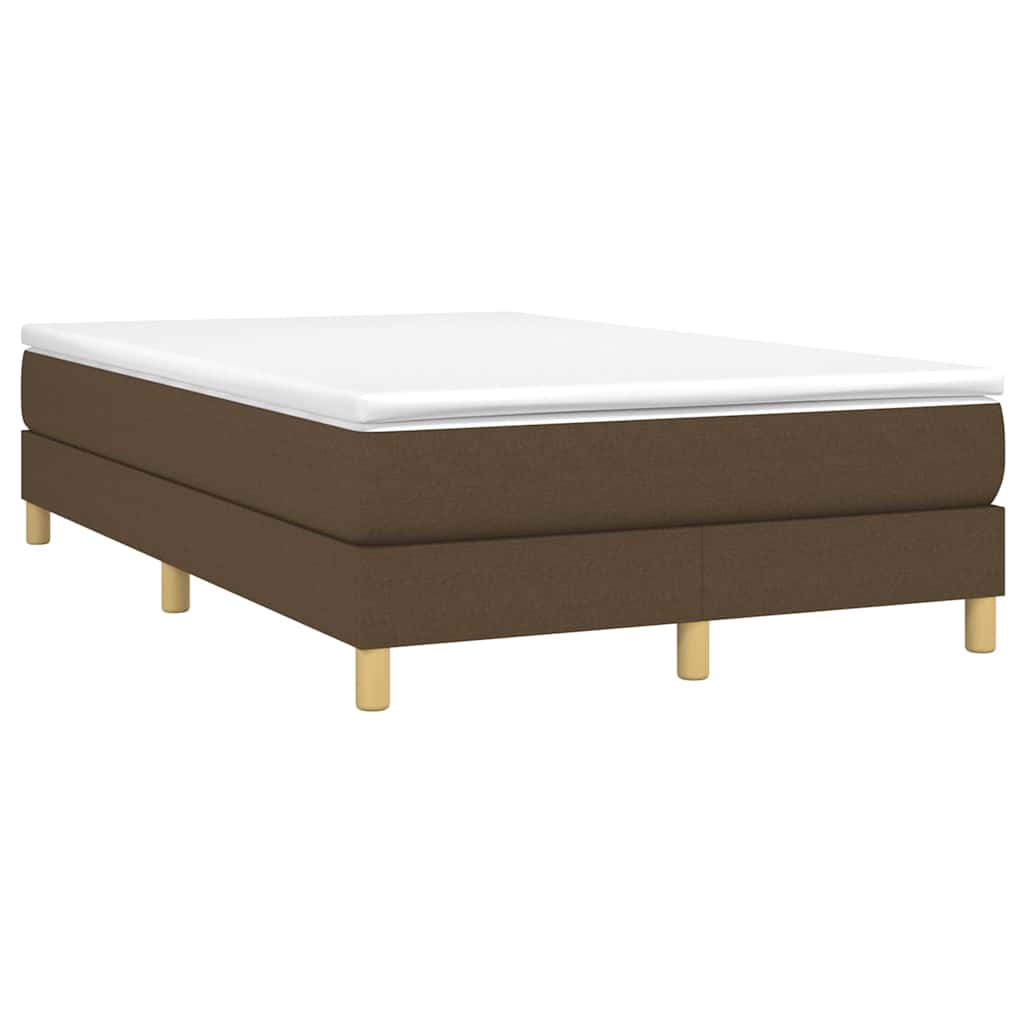 Boxspring sengeramme Mørkebrun 120x200 cm Stof