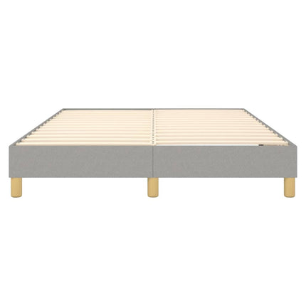 Boxspring sengeramme 140x190 cm stof lysegrå