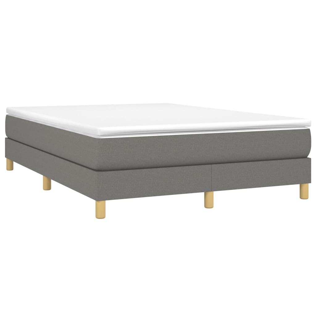 Boxspring sengeramme 140x190 cm stof mørkegrå