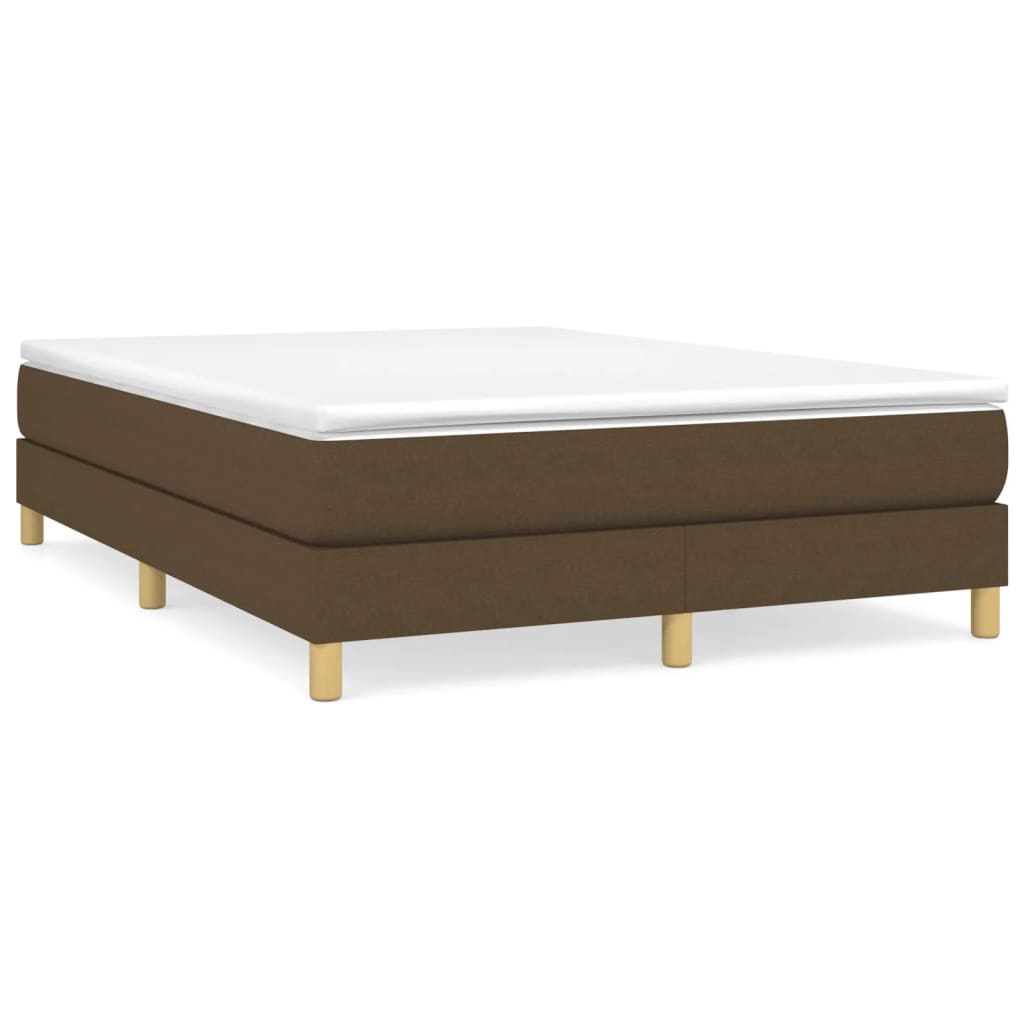 Boxspring sengeramme 140x190 cm stof mørkebrun