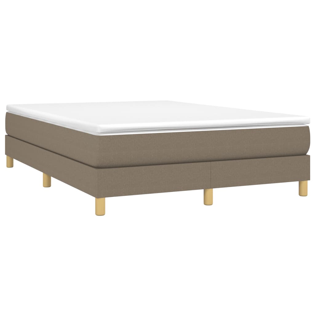 Boxspring sengeramme 140x190 cm stof gråbrun
