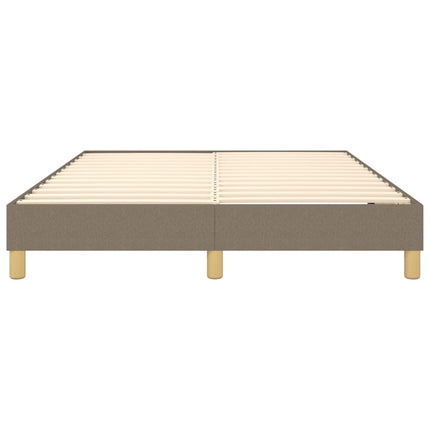 Boxspring sengeramme 140x190 cm stof gråbrun