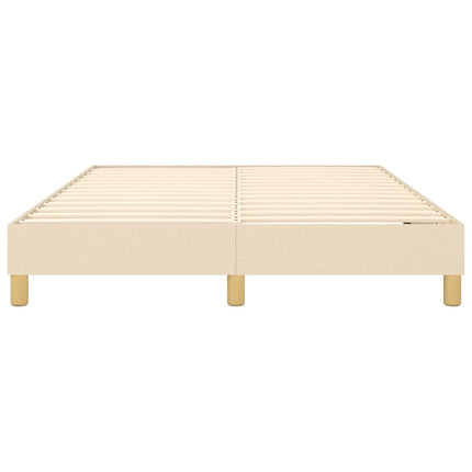 Boxspring sengeramme 140x190 cm stof cremefarvet