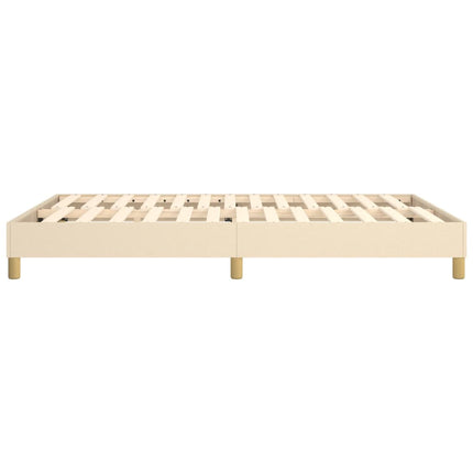 Boxspring sengeramme 140x190 cm stof cremefarvet