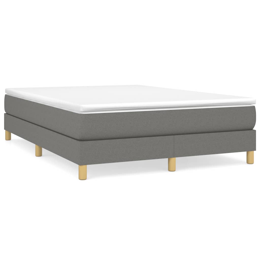 Boxspring sengeramme 140x200 cm stof mørkegrå billede