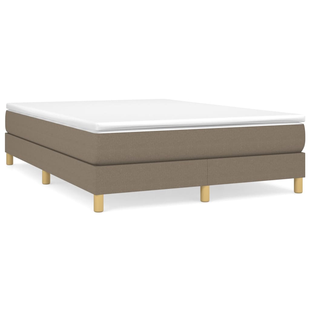 Boxspring sengeramme 140x200 cm stof gråbrun