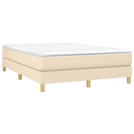 Boxspring sengeramme 140x200 cm stof cremefarvet