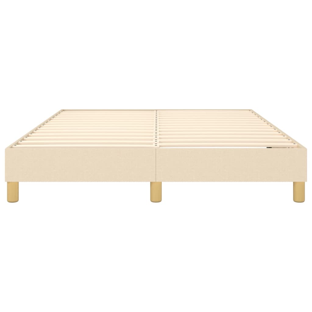 Boxspring sengeramme 140x200 cm stof cremefarvet