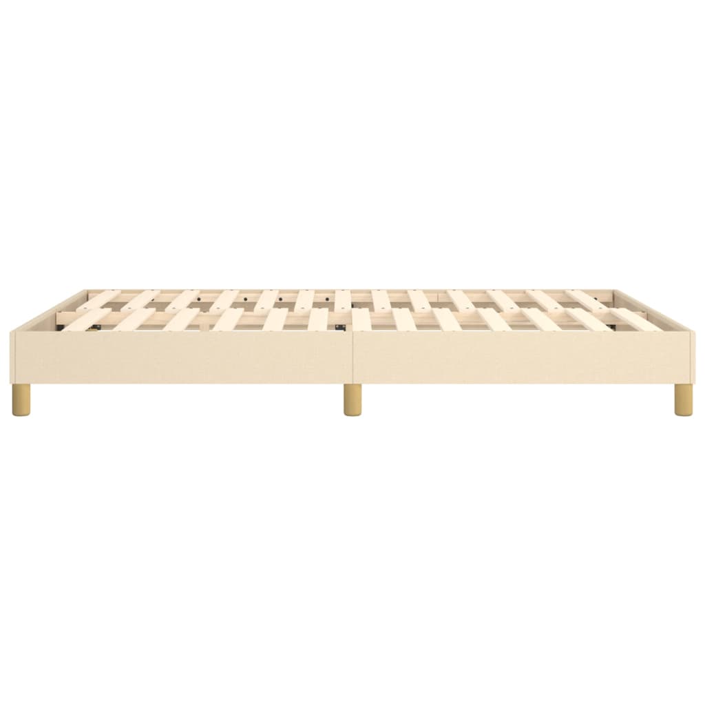 Boxspring sengeramme 140x200 cm stof cremefarvet