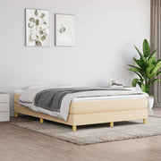 Boxspring sengeramme 140x200 cm stof cremefarvet
