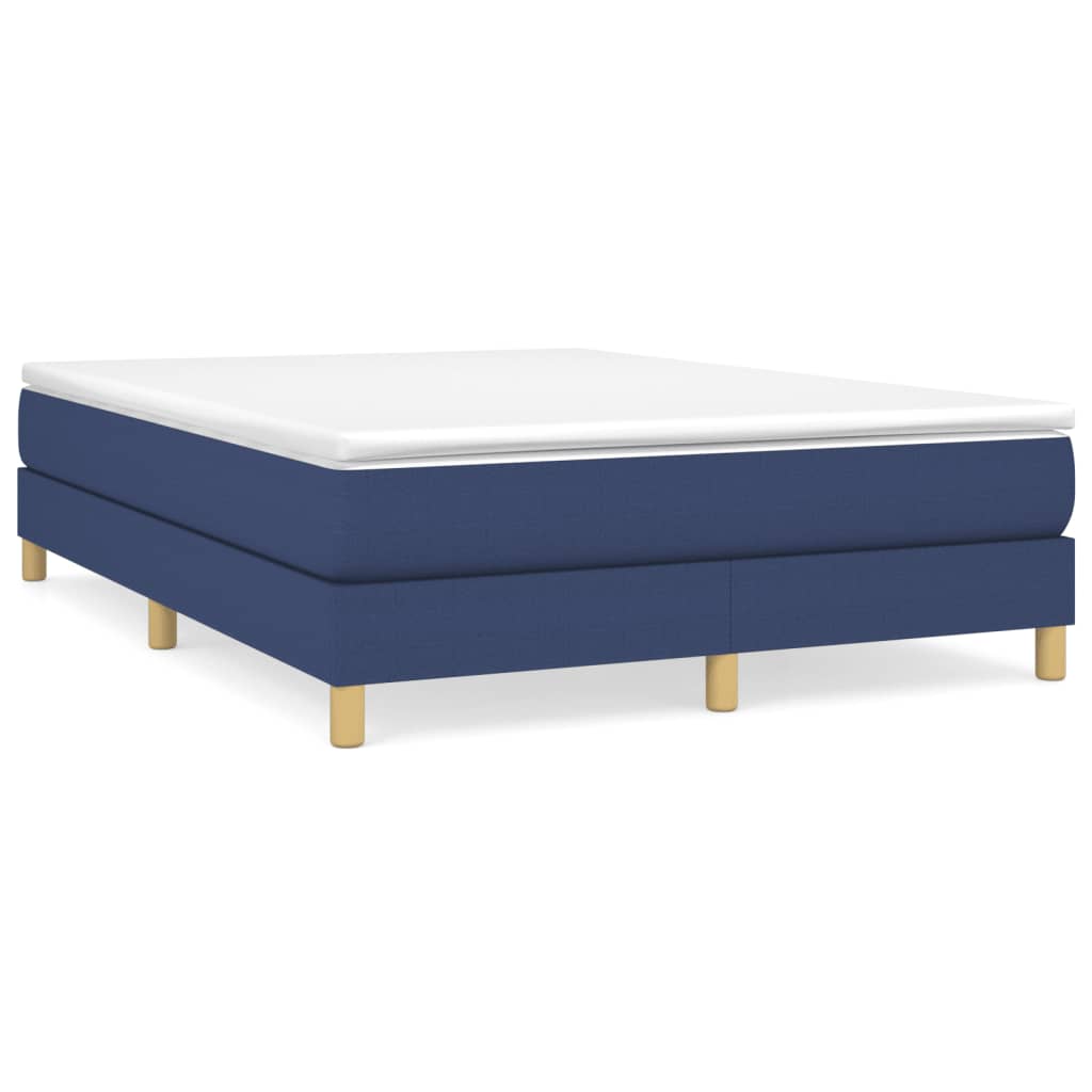 Boxspring sengeramme 140x200 cm stof blå