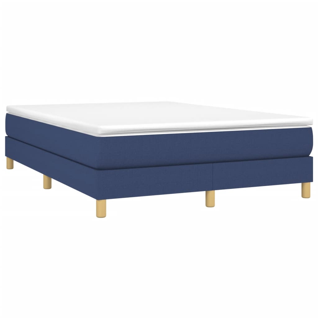 Boxspring sengeramme 140x200 cm stof blå