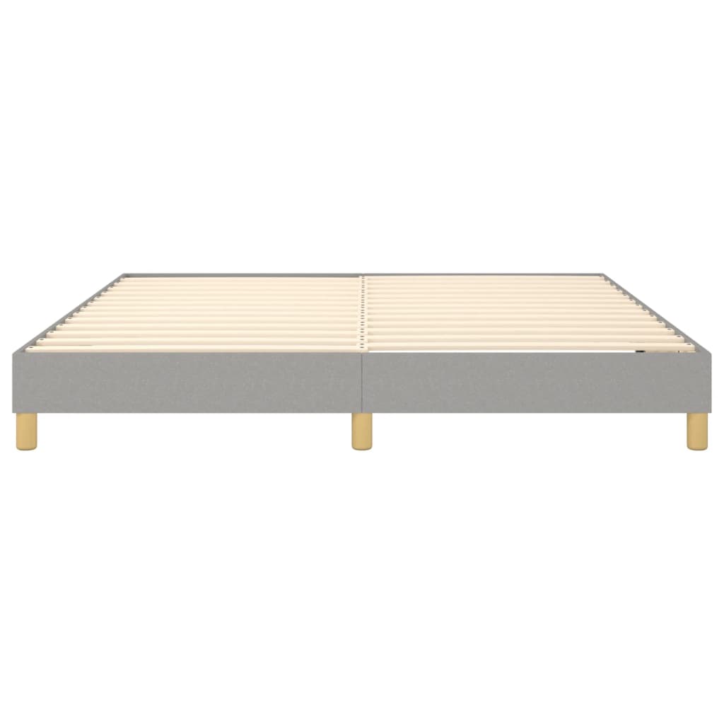 Boxspring sengeramme 160x200 cm stof lysegrå