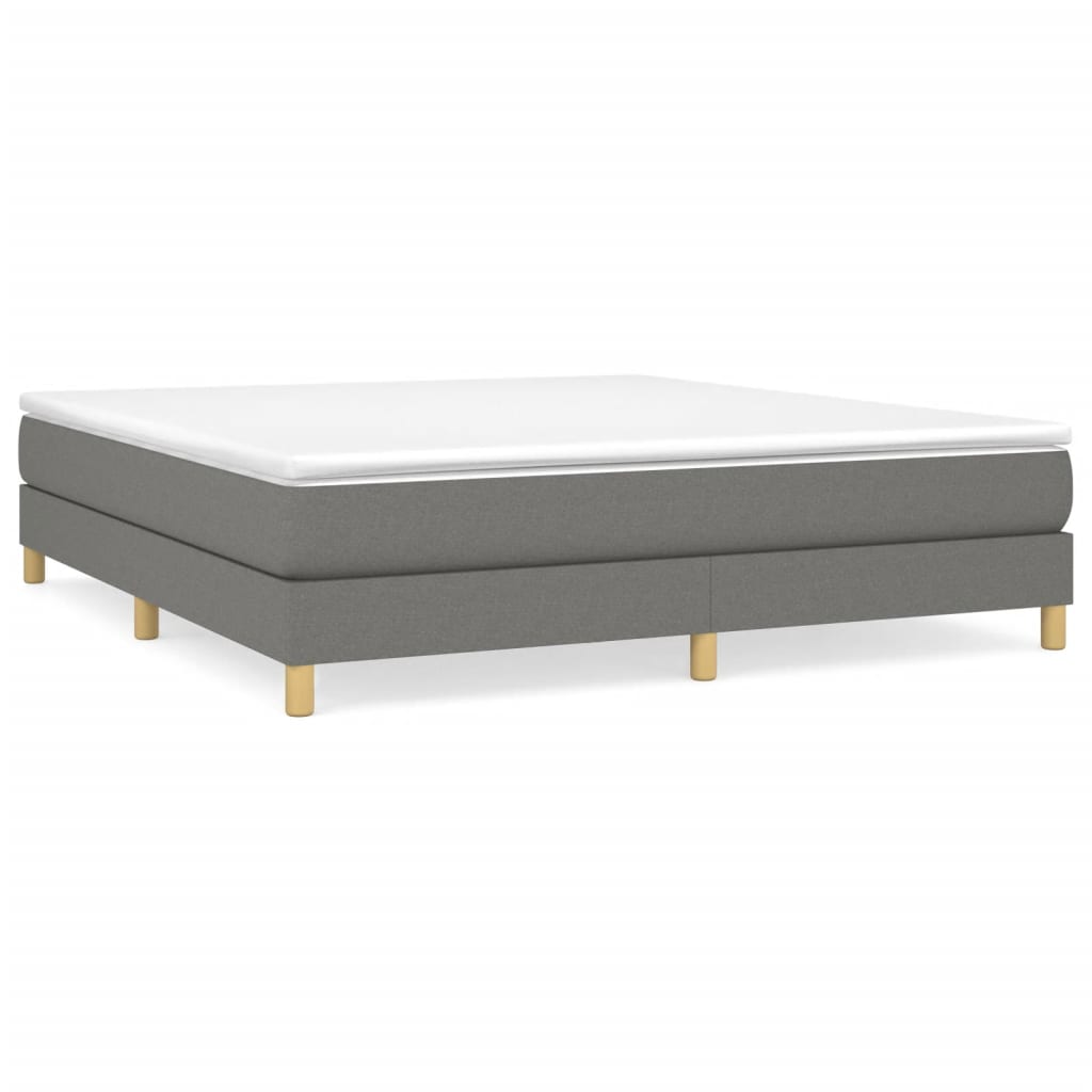 Boxspring sengeramme 160x200 cm stof mørkegrå