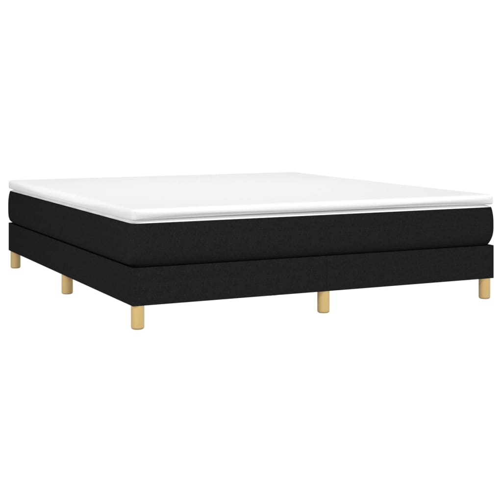 Boxspring sengeramme 160x200 cm stof sort