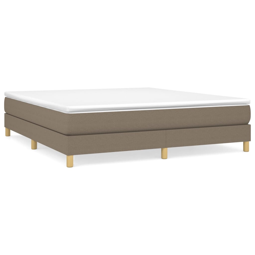 Boxspring sengeramme 160x200 cm stof gråbrun