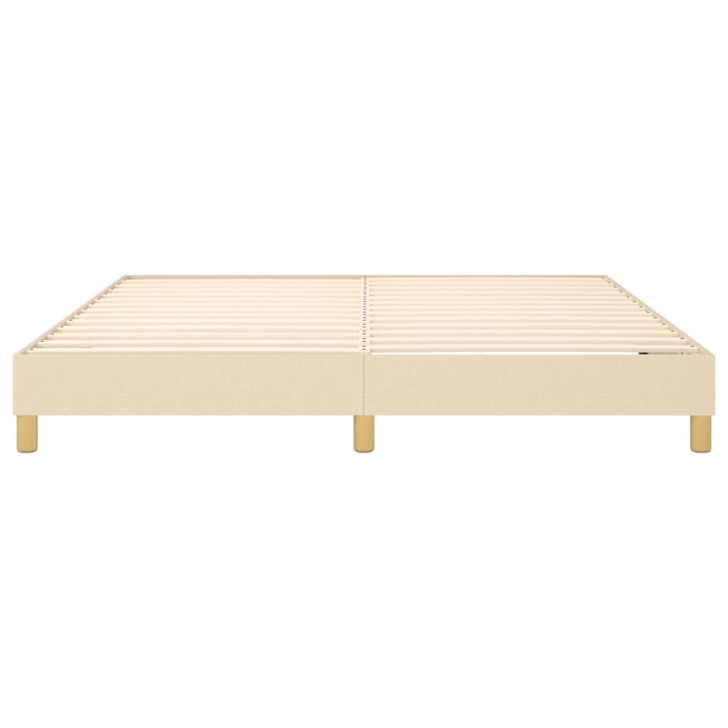 Boxspring sengeramme 160x200 cm stof cremefarvet