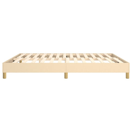 Boxspring sengeramme 160x200 cm stof cremefarvet