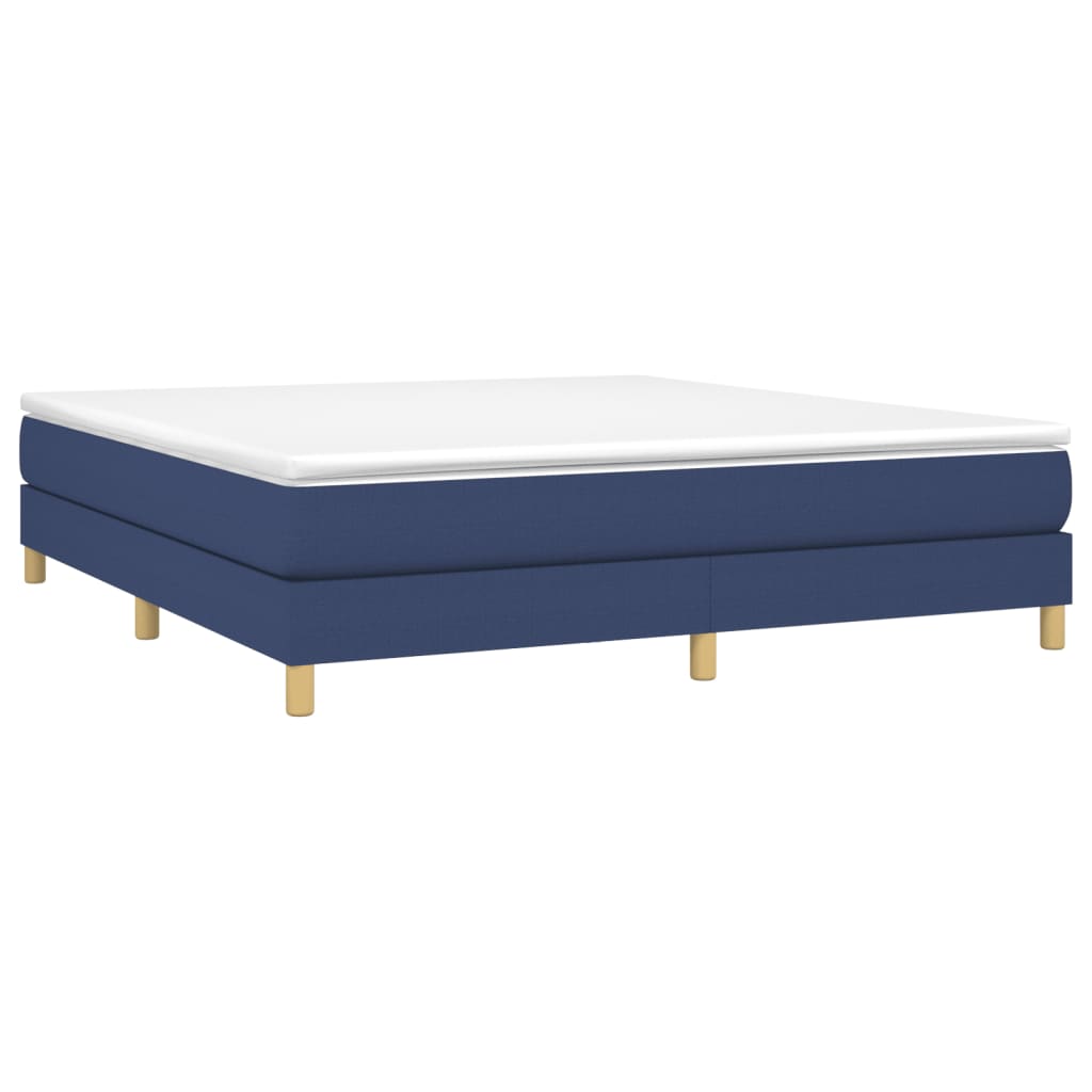 Boxspring sengeramme 160x200 cm stof blå