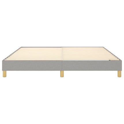 Boxspring sengeramme 180x200 cm stof lysegrå