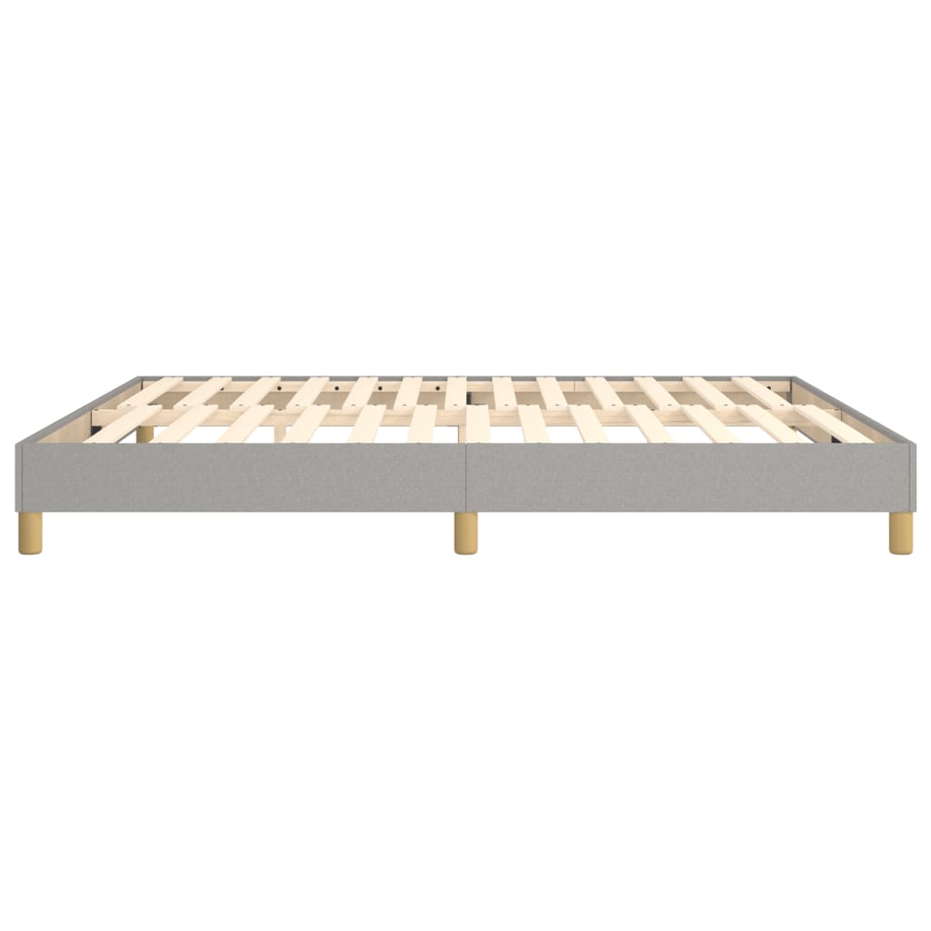 Boxspring sengeramme 180x200 cm stof lysegrå