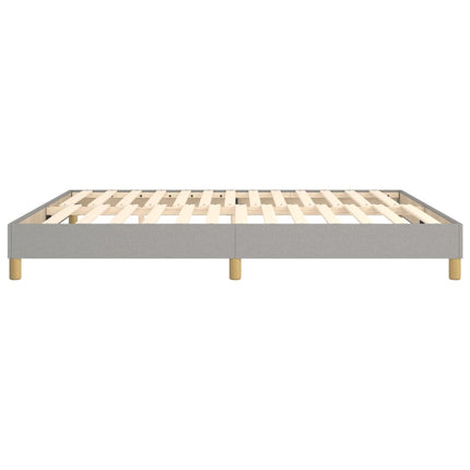 Boxspring sengeramme 180x200 cm stof lysegrå
