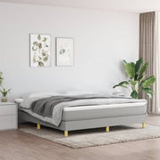 Boxspring sengeramme 180x200 cm stof lysegrå