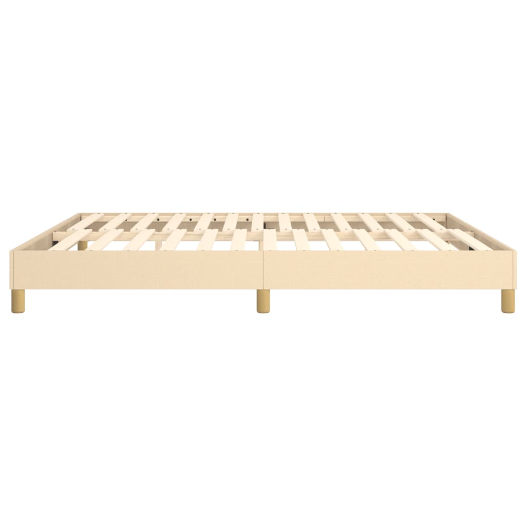 Boxspring sengeramme 180x200 cm stof cremefarvet