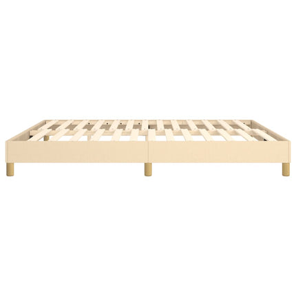 Boxspring sengeramme 180x200 cm stof cremefarvet