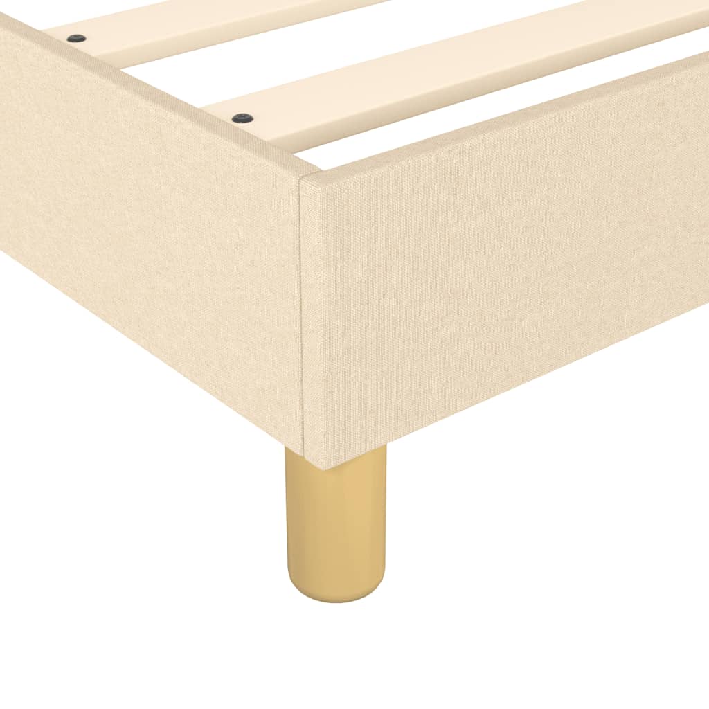 Boxspring sengeramme 180x200 cm stof cremefarvet