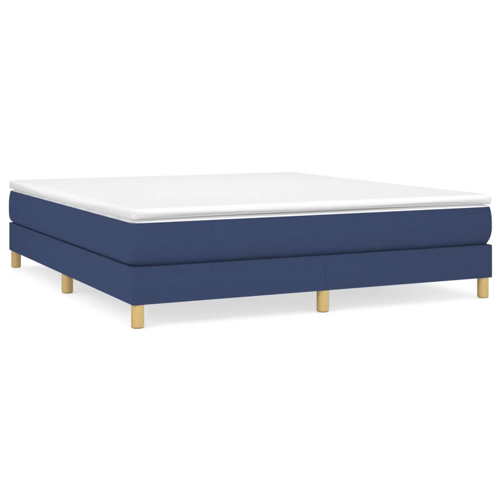 Boxspring sengeramme 180x200 cm stof blå
