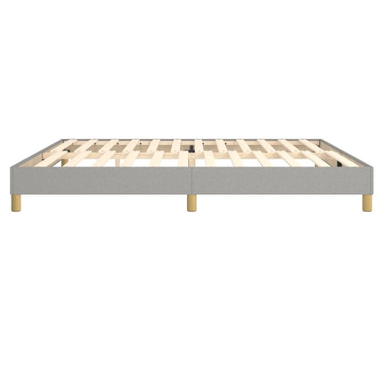 Boxspring sengeramme 200x200 cm stof lysegrå