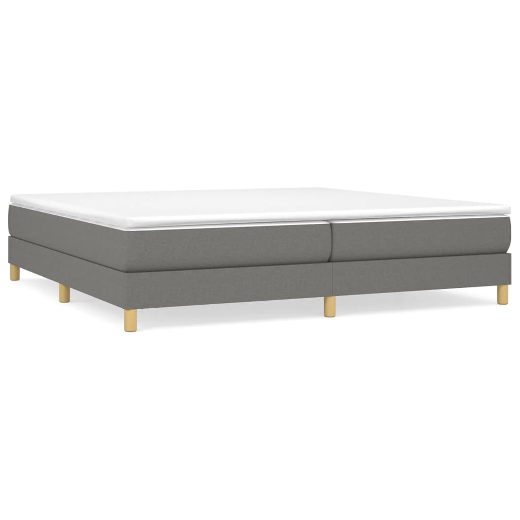 Boxspring sengeramme 200x200 cm stof mørkegrå