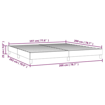 Boxspring sengeramme 200x200 cm stof mørkegrå
