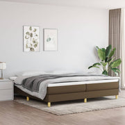 Boxspring sengeramme 200x200 cm stof mørkebrun