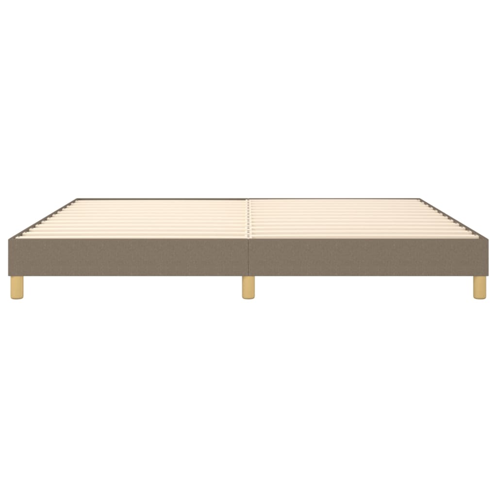 Boxspring sengeramme 200x200 cm stof gråbrun