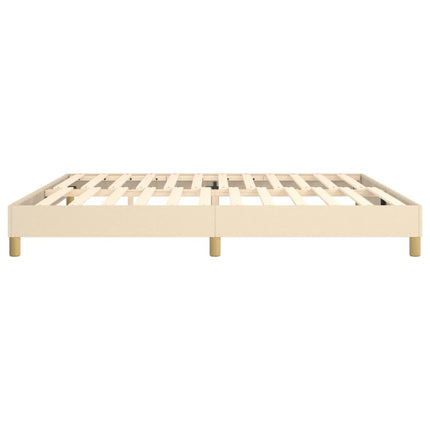 Boxspring sengeramme 200x200 cm stof cremefarvet