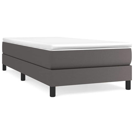 Boxspring sengeramme 80x200 cm kunstlæder grå