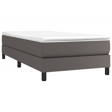 Boxspring sengeramme 80x200 cm kunstlæder grå