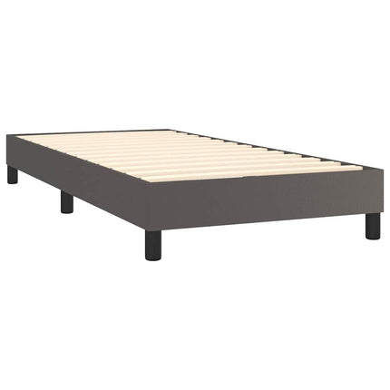 Boxspring sengeramme 80x200 cm kunstlæder grå