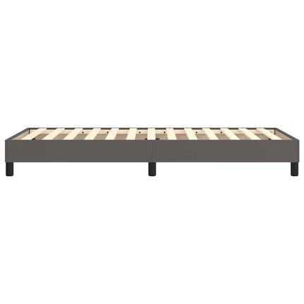 Boxspring sengeramme 80x200 cm kunstlæder grå