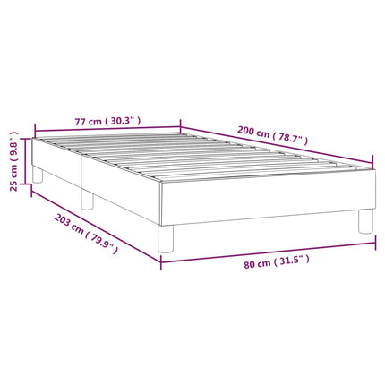 Boxspring sengeramme 80x200 cm kunstlæder grå