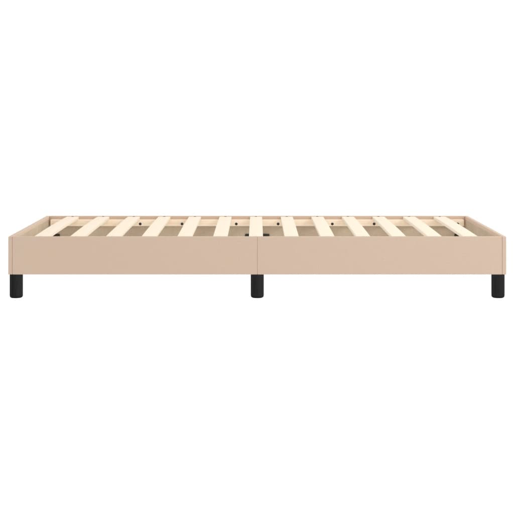Boxspring sengeramme 80x200 cm kunstlæder cappuccinofarvet