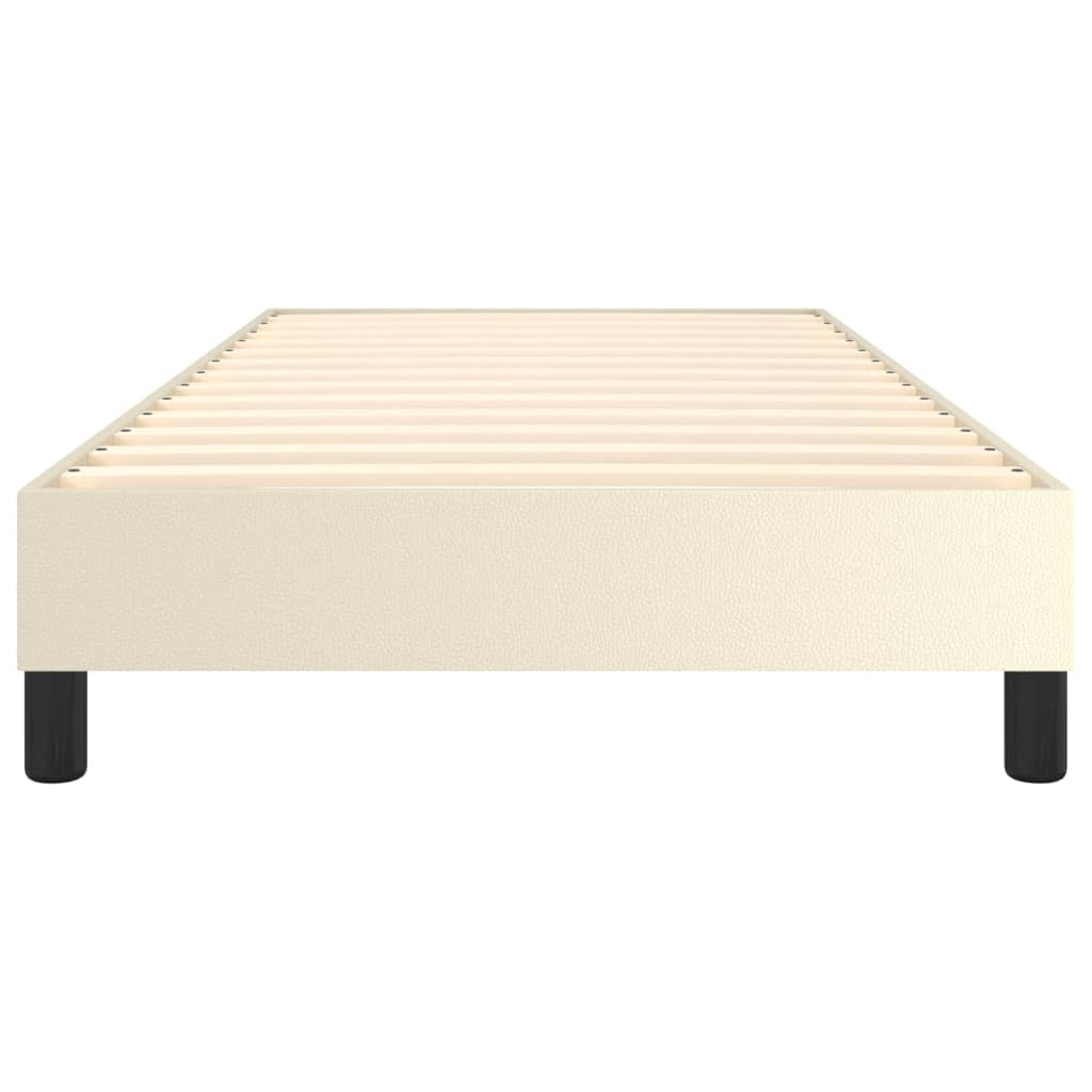 Boxspring sengeramme 90x190 cm kunstlæder brun